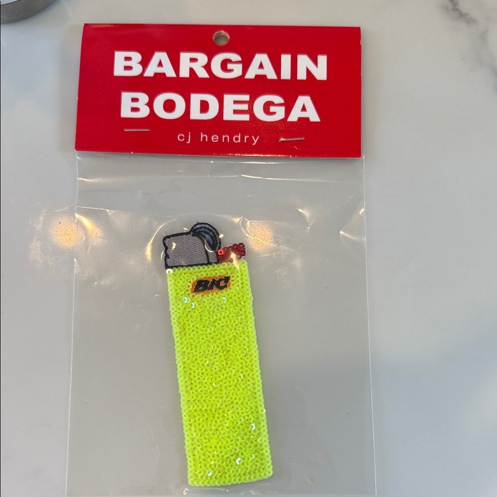 Cj Hendry Bargain Bodega BIC Lighter Sequin Patch